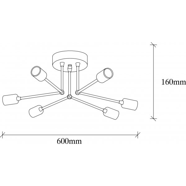 Plafonnier Moineau 1231 - Noir