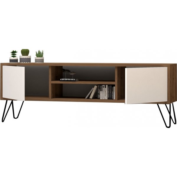 Eva TV-bänk - Valnöt/vit Eva TV-bänk - Valnöt/vit