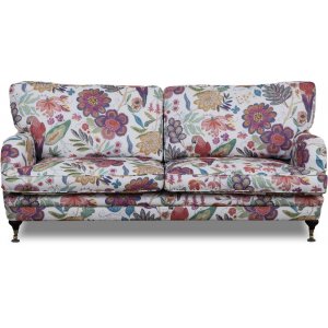 Spirit 3-sits howard soffa i blommigt tyg - Eden Parrot White/Purple