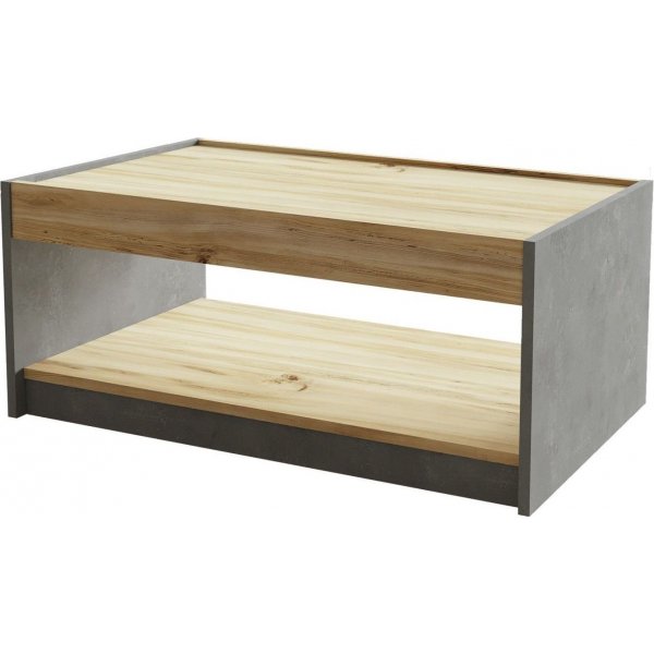 Luvio soffbord 16, 93,6x60 cm - Ek/silver