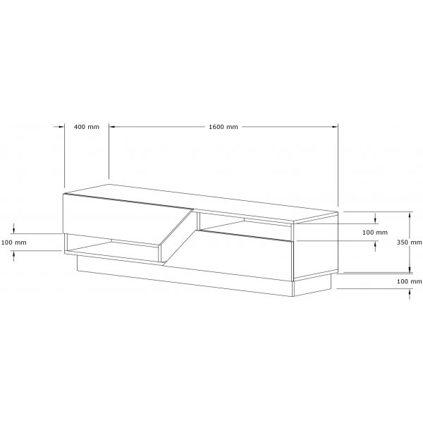 Meuble TV Koza - Travertin Meuble TV Koza - Travertin