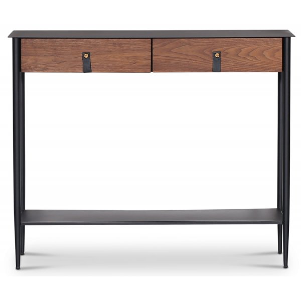 Flash konsolbord 100 x 31 cm - Svart/valnt