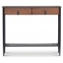 Flash konsolbord 100 x 31 cm - Svart/valnt