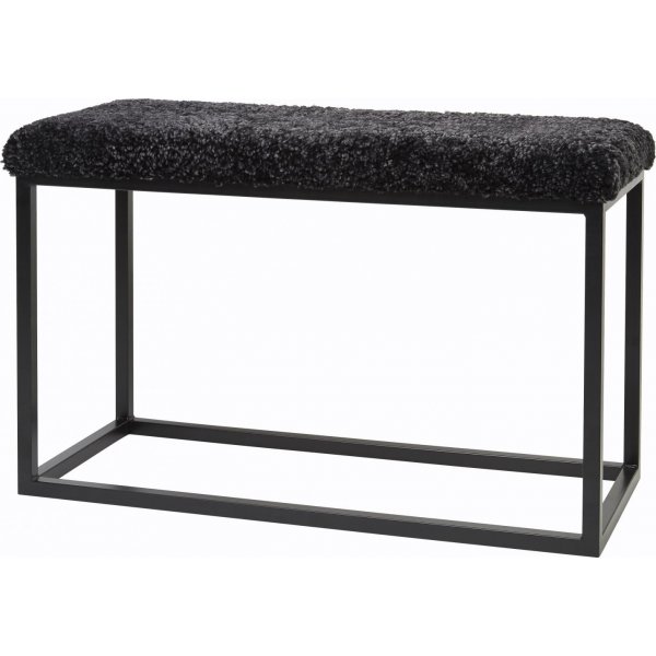 Palle sittbnk Mrkgr/svart - 80 x 35 x 50 cm