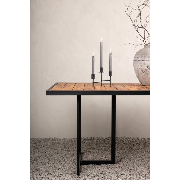 Khung matbord 200 x 100 cm - Svart/Natur Khung matbord 200 x 100 cm - Svart/Natur