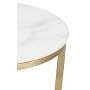 Palasso soffbord 80 cm diameter - Mssing / Ljus marmorering