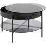 Tipton soffbord 75 cm - Glas/Svart