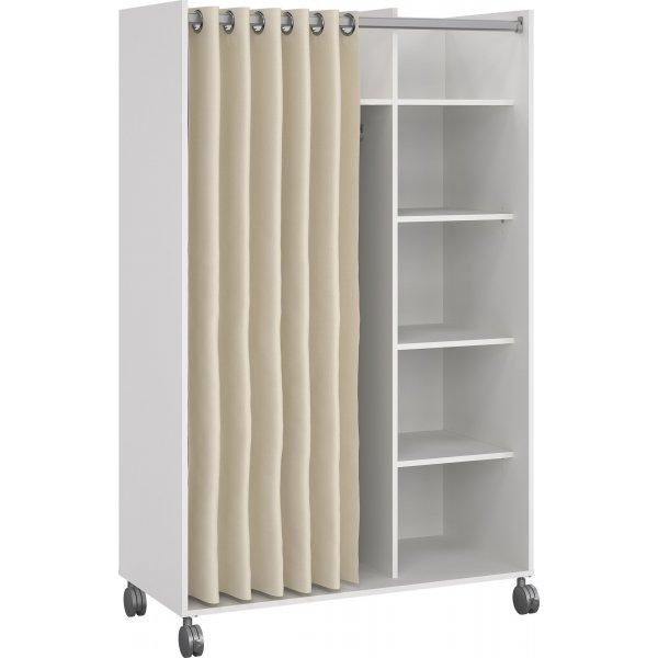 Armoire Lola - Blanc/beige