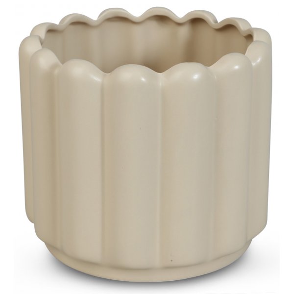 Kruka Ribb H19 cm - Beige