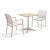 Groupe caf Urbanite avec table 63 x 63 cm et 2 chaises de salle  manger empilables - Beige