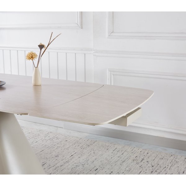 Saturnus matbord förlängningsbart 165-240 cm - Beige travertin Saturnus matbord förlängningsbart 165-240 cm - Beige travertin