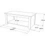 Luvio soffbord 14, 100x50 cm - Ek/vit