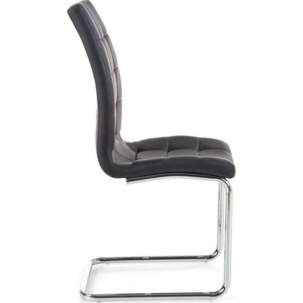 Chaise Ellinor - Noir (PU) / chrome Chaise Ellinor - Noir (PU) / chrome