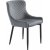 Chaise Bernt en velours gris motif losanges