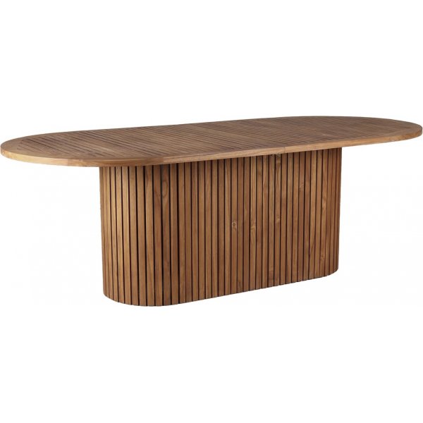 Utebord teak ovalt 220x100 cm
