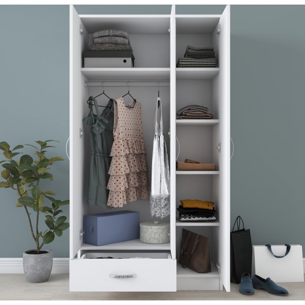 Baden garderob 2 - Vit