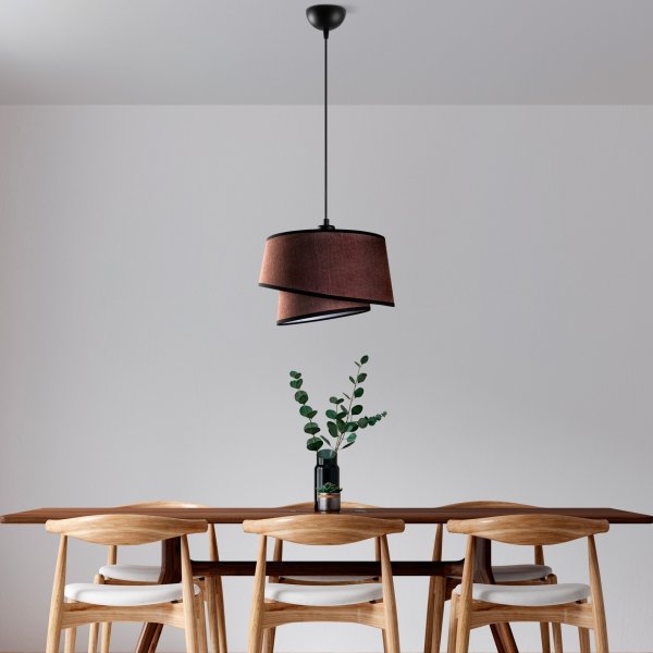 Stage taklampa 32 cm - Mrkbrun