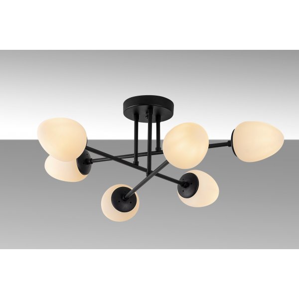 Plafonnier Camflo 10385 - Noir/blanc