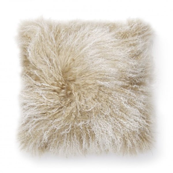 Shansi kuddfodral frskinn Beige/vit
