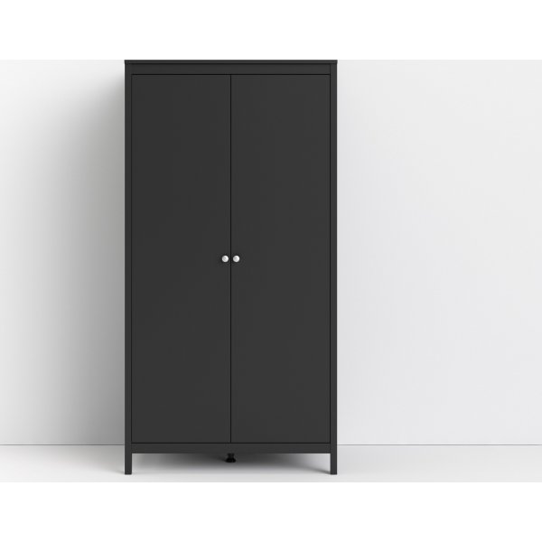 Armoire Madrid à 2 portes - Noir Armoire Madrid à 2 portes - Noir