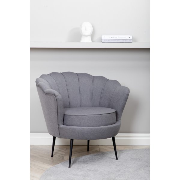 Ballini fauteuil - Grijze stof + Vlekverwijderaar voor meubels Ballini fauteuil - Grijze stof + Vlekverwijderaar voor meubels
