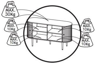 Buffet Slide 150 cm - Chêne laqué marron Buffet Slide 150 cm - Chêne laqué marron