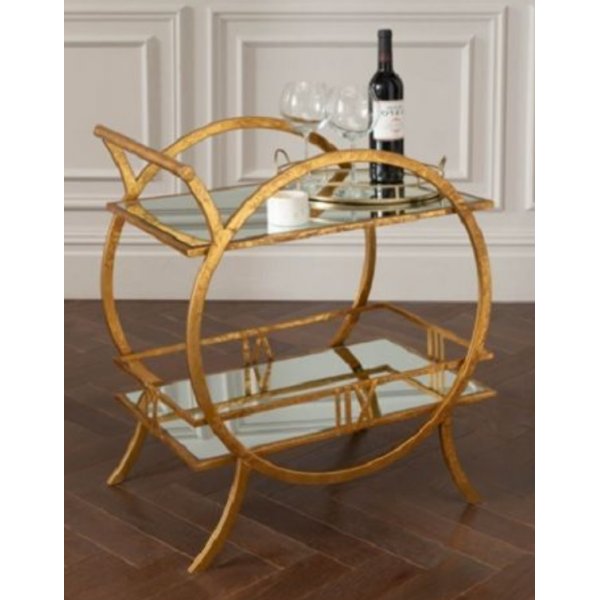 Begonia serveringsbord 84,5x 40 cm - Guld / Spegel