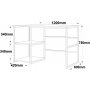 Voyage skrivbord 23, 120 x 60 cm - Svart/guld