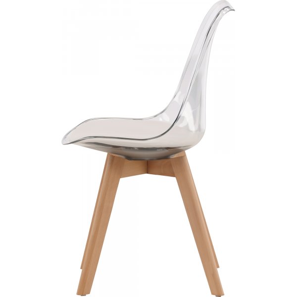 Edvin matstol - Vit/björk Edvin matstol - Vit/björk