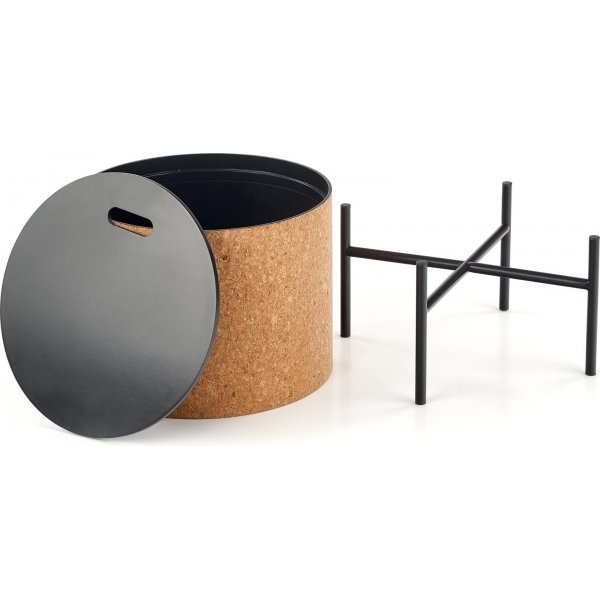 Sasha soffbord Ø38 cm - Beige/svart Sasha soffbord Ø38 cm - Beige/svart