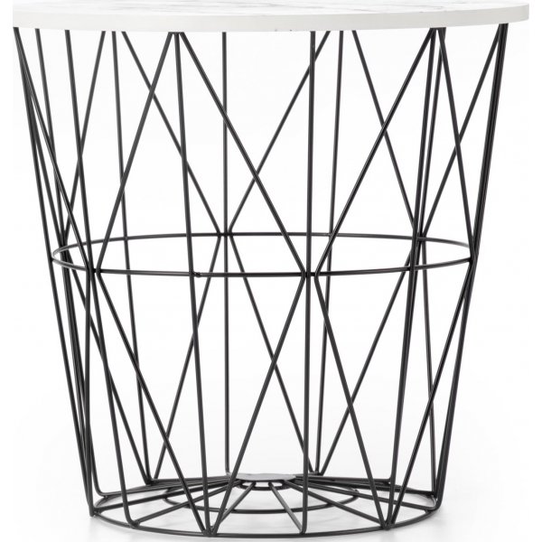 Table basse Harissa Ø42 cm - Marbre blanc/noir Table basse Harissa Ø42 cm - Marbre blanc/noir