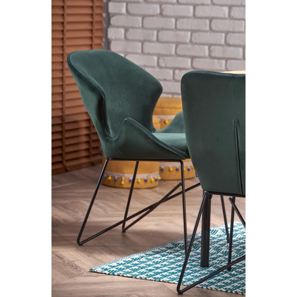 Table  manger Dante 100-300 cm - Chne/noir