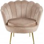 Fauteuil in donkerbeige fluweel/messing - Kingsley Fauteuil in donkerbeige fluweel/messing - Kingsley