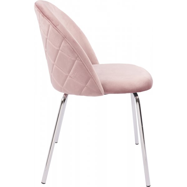 Stol rosa med kromade ben - Plaza Stol rosa med kromade ben - Plaza