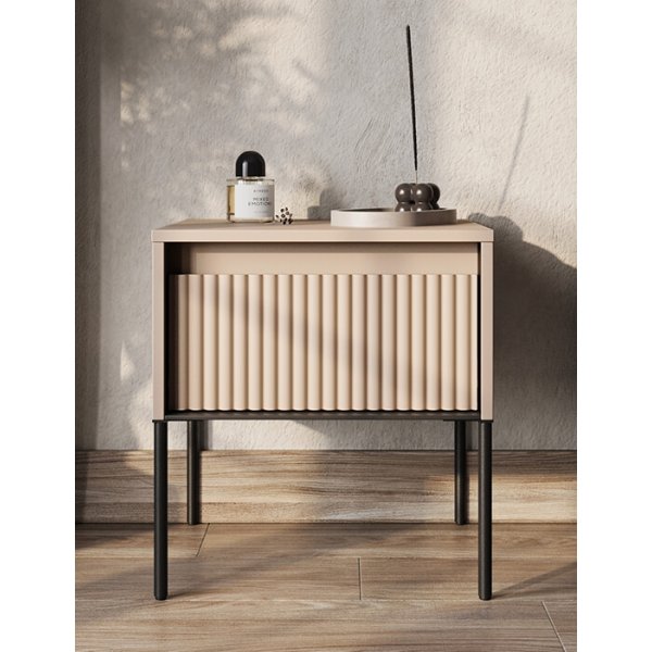 Trend sängbord - Beige/svart Trend sängbord - Beige/svart