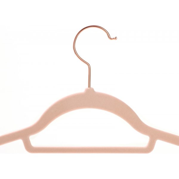 Cintre, velours, 43,5 cm, paquet de 50 - Rose