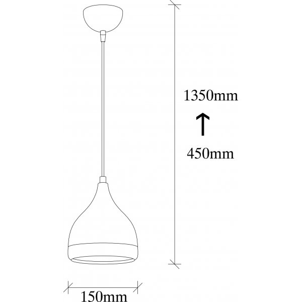 Plafonnier Yildo 7000 - Noir/cuivre