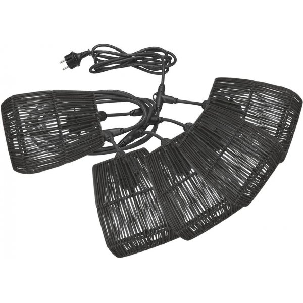 Guirlande lumineuse Flex Out pour extérieur avec abat-jour Saigon - 6,5 m - Noir Guirlande lumineuse Flex Out pour extérieur avec abat-jour Saigon - 6,5 m - Noir