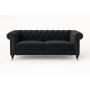 Chesterfieldsoffa Cambridge Deluxe 2,5-sits - Mrkgr sammet