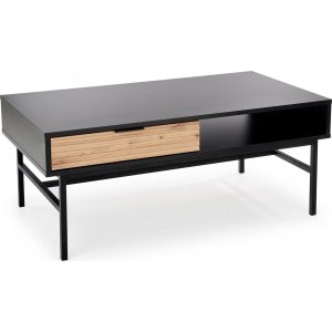 Table basse Laguna 110x 60 cm - Chne artisanal/noir