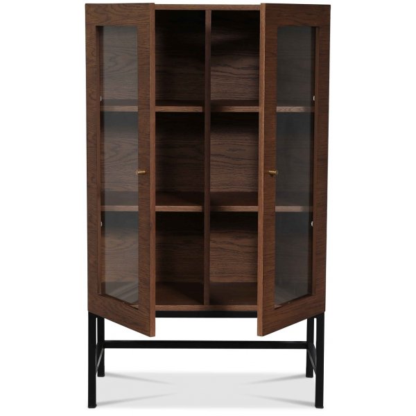 Carl vitrinskåp lågt (Highboard) - Brunbetsad ek Carl vitrinskåp lågt (Highboard) - Brunbetsad ek