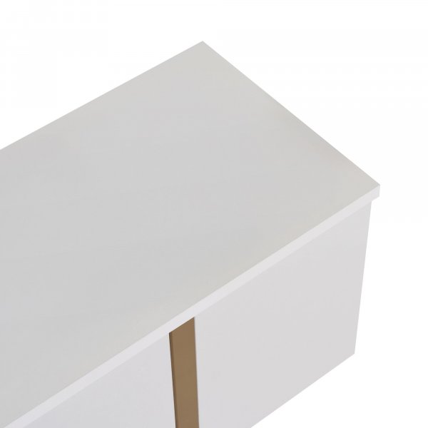 TV-b�nk Orost 180 cm - Vit/guld