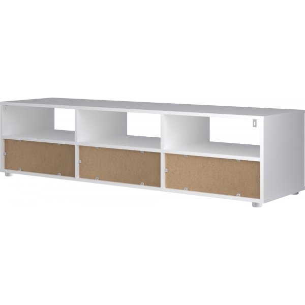 Media TV-b�nk med �ppna fack - Vit