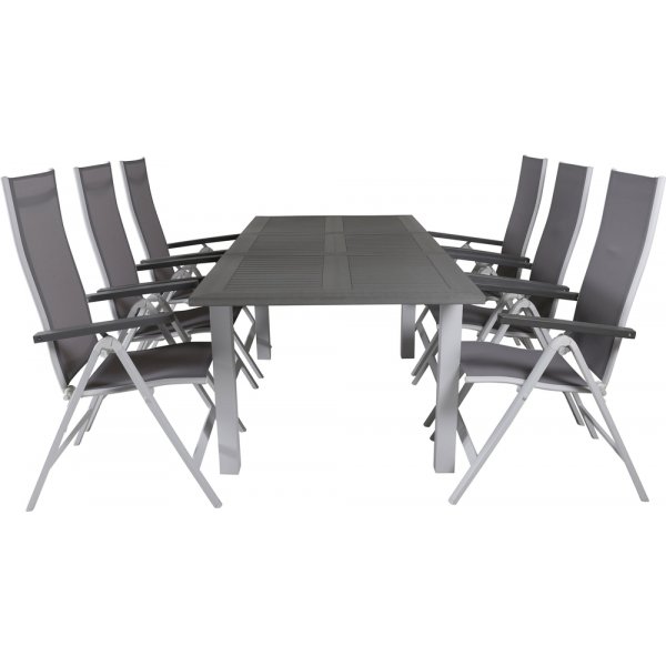 Albany utematgrupp med 6 st Albany stolar - Grå/Vit Albany utematgrupp med 6 st Albany stolar - Grå/Vit