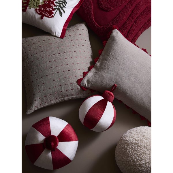 Coussin décoratif boule 22 cm - Rouge Coussin décoratif boule 22 cm - Rouge