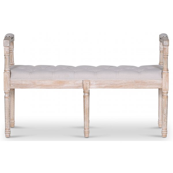 Cholet sittbnk med handtag - Antik finish / Linne