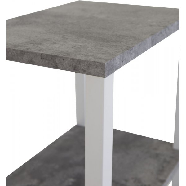 Charlotte sängbord - Vit/betongimitation Charlotte sängbord - Vit/betongimitation