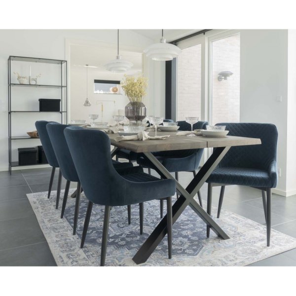 Boston Matstol - Mörkblå/svart Boston Matstol - Mörkblå/svart