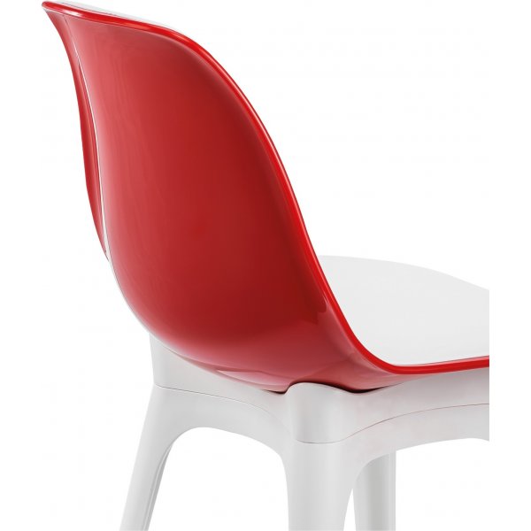 Chaise de salle à manger Eos 2-pack - Rouge/blanc Chaise de salle à manger Eos 2-pack - Rouge/blanc