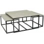 Thorborg soffbord set 80x80 | 73x38 cm - Betong